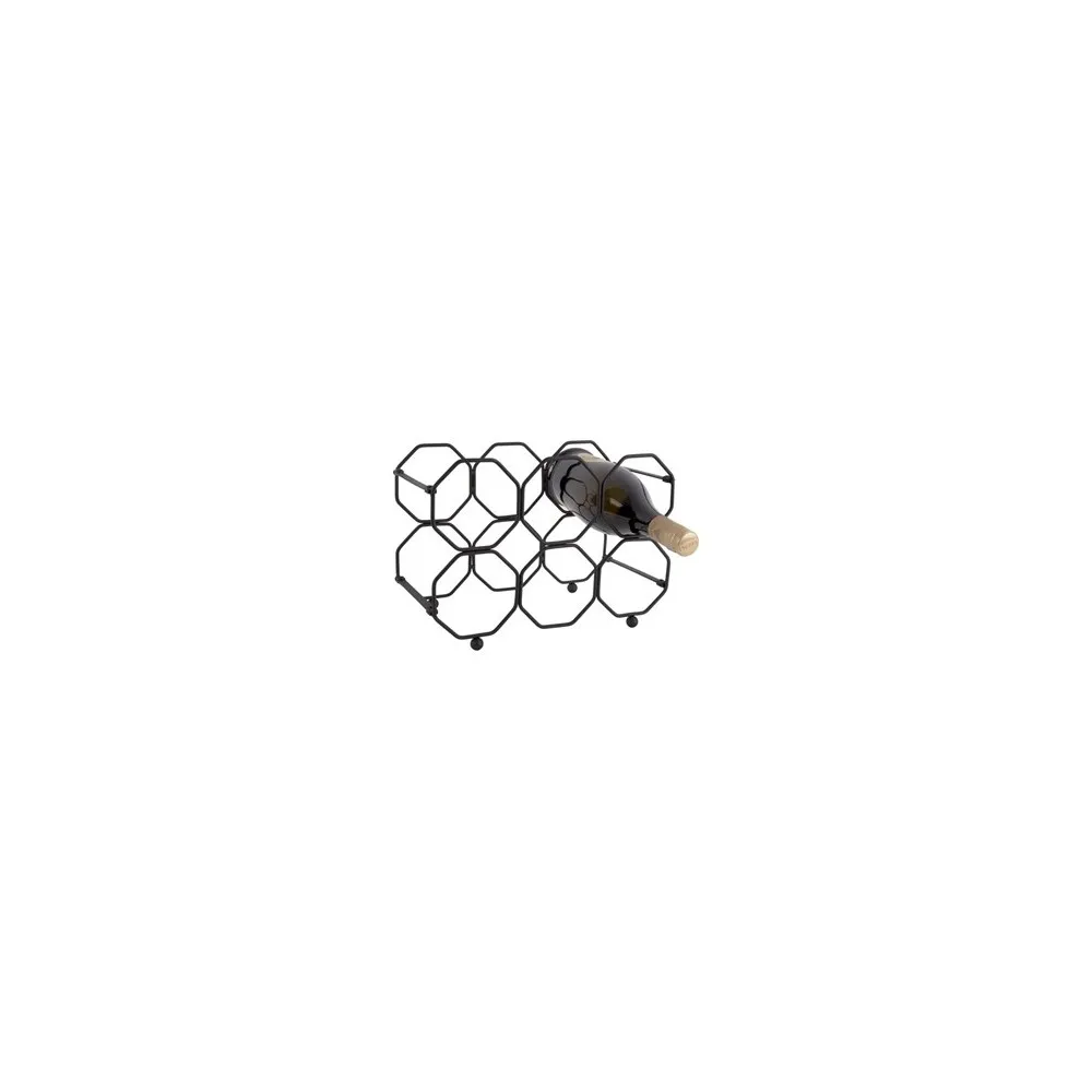 Porte bouteilles vertical noir pliable HONEYCOMB