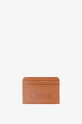 Porte-cartes en cuir de veau Chloé Sense