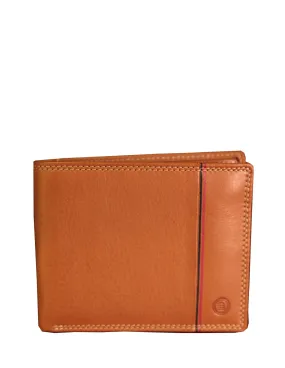 Porte cartes en cuir Serge Blanco ref 52602 12*9.5*2 Cognac