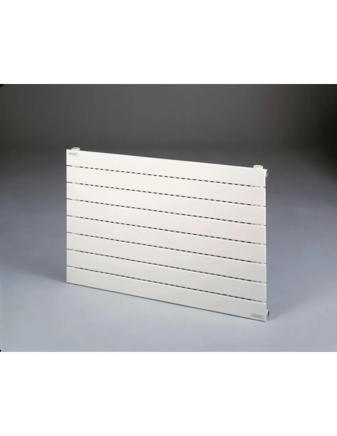 Radiateur eau chaude Fassane horizontal à ailettes Blanc RAL 9016 1014W horizontal 444 mm L 1200 mm Acova V6LX-044-120