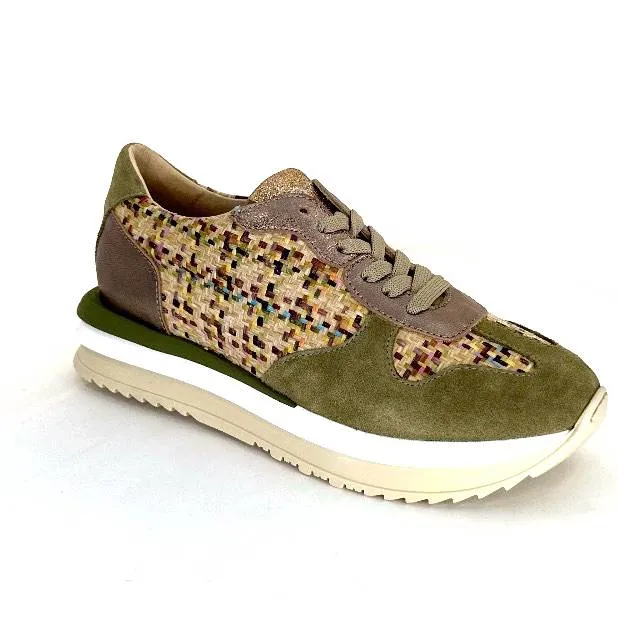 Reqins Ursula Daim Kaki Raffia Multicolore