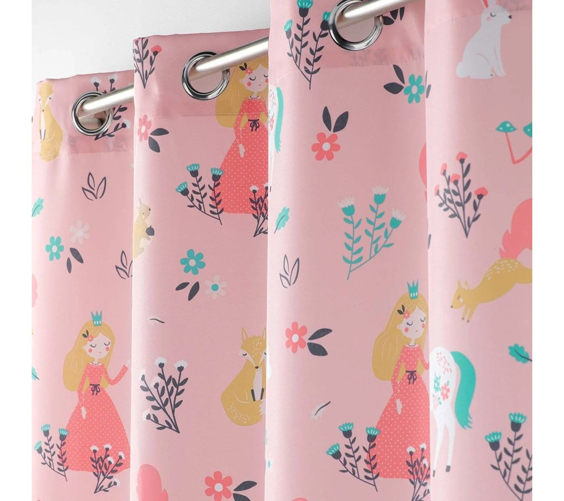 Rideau à Oeillets 140x260 Princesse Licorne Rose