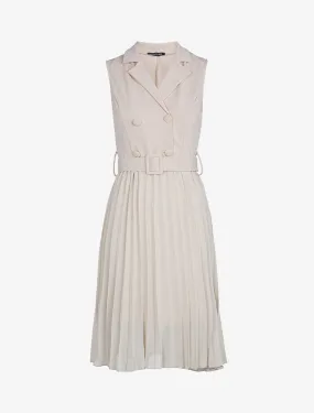 Robe à buste style tailleur - beige