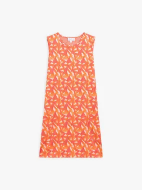 robe Sud jacquard géométrique orange noémie