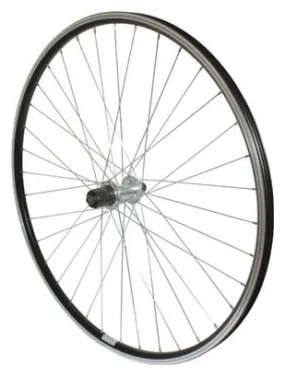 Roue vtc 700x35 arriere p2r alu noir double paroi moy alu blocage cassette 9-8v.