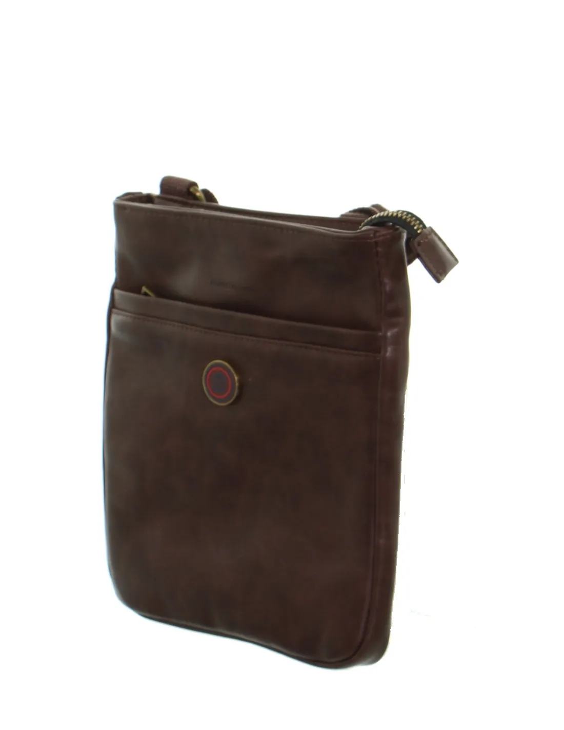 Sacoche bandoulière Serge Blanco Ref 50883 180 Choco 24*20*2 cm