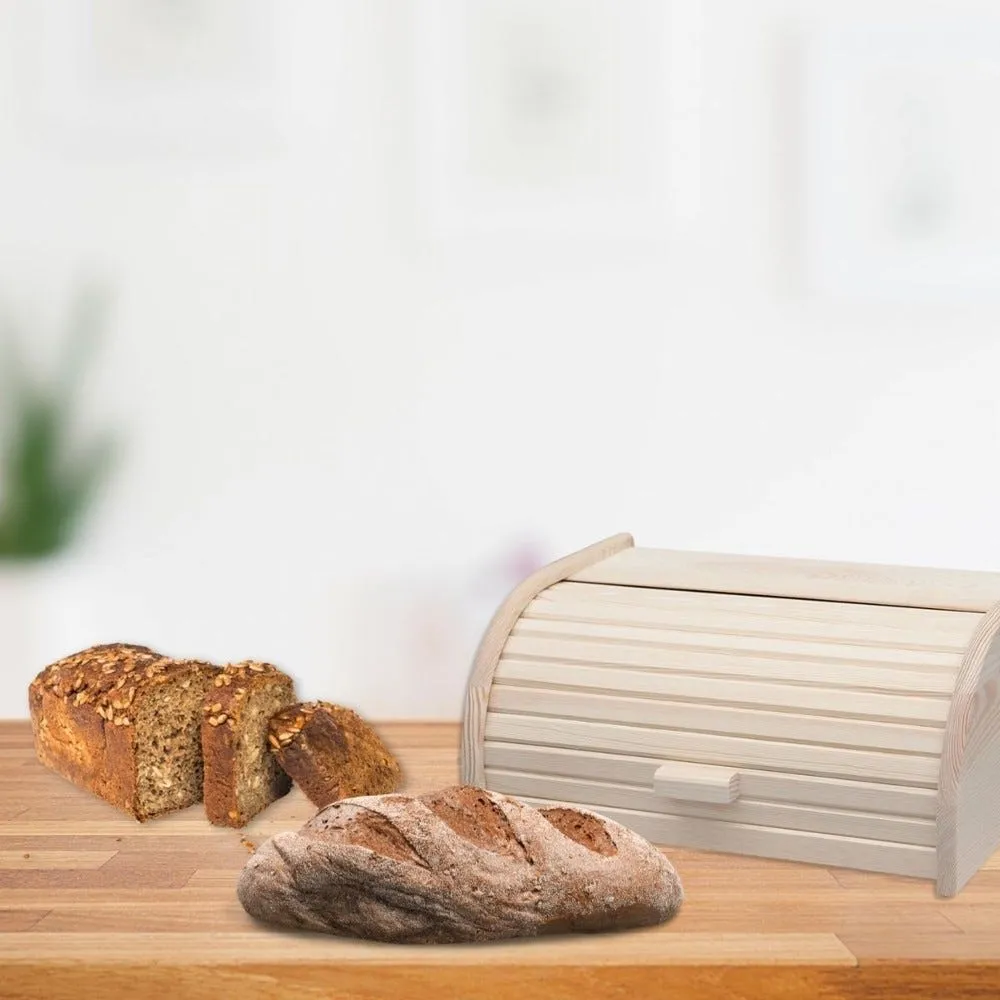 Set de 2 ustensiles pour le pain avec huche à pain en bois et couteau
