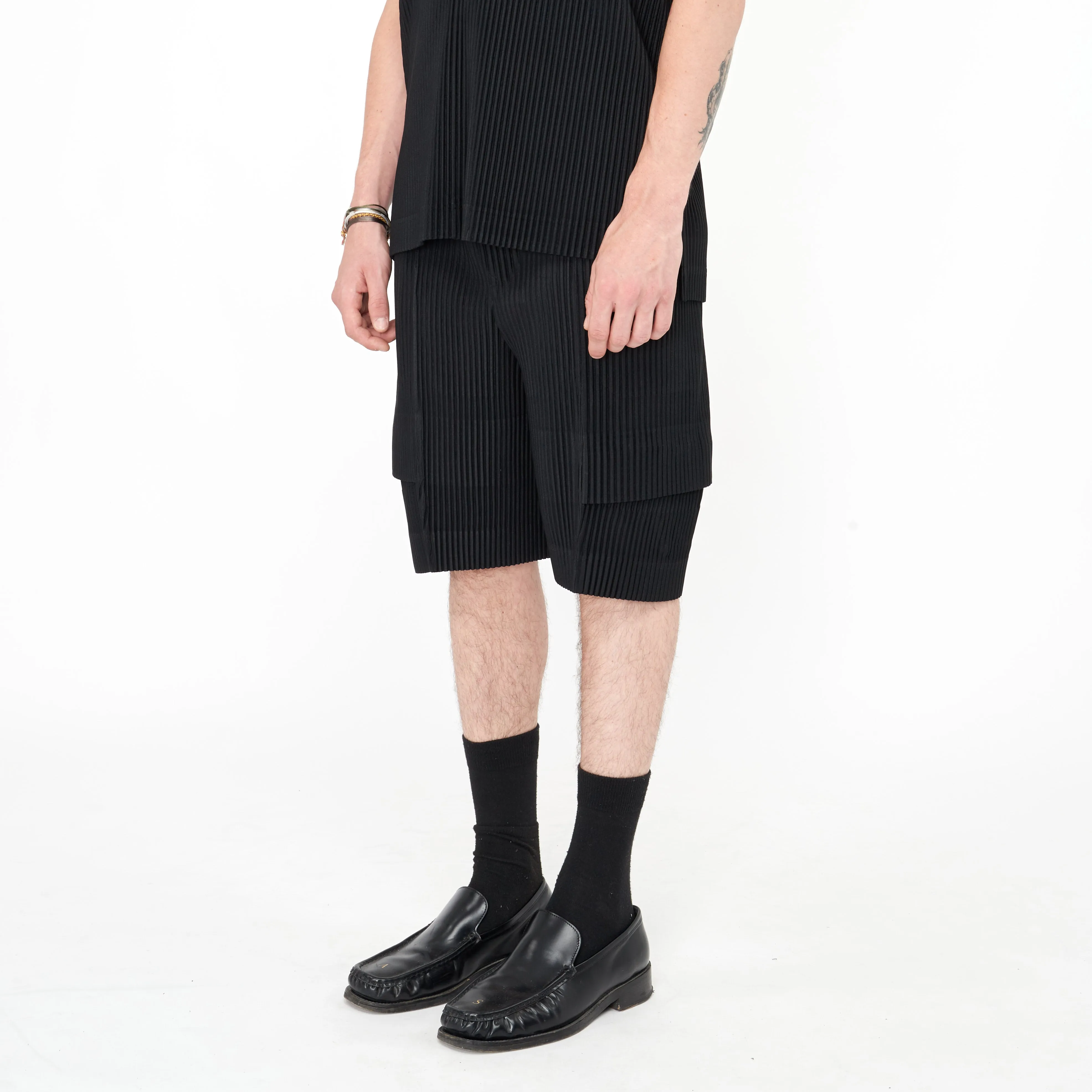 Short Cargo Issey Miyake Homme Plissé Noir