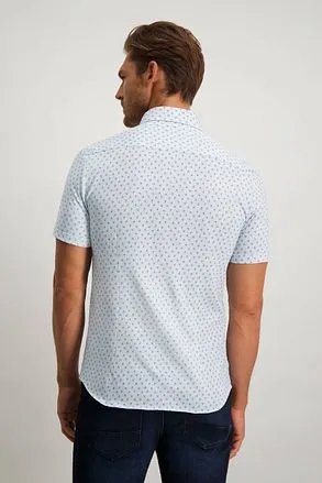 State Of Art Chemise Bleu Impression Manches Courtes 2641290
