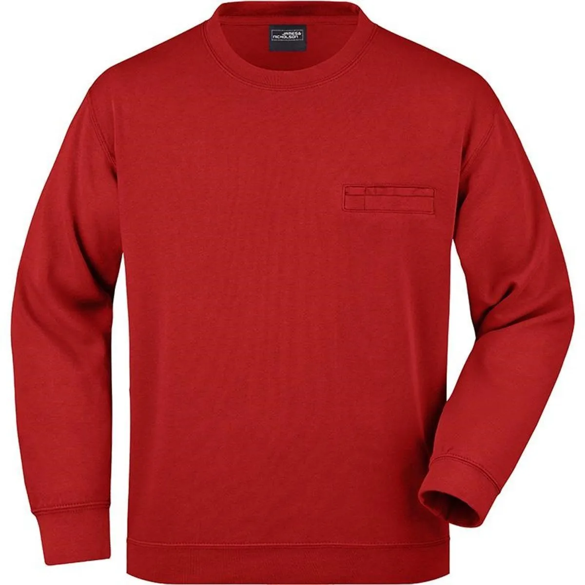 Sweat avec poche poitrine - Homme - JN924 - rouge 