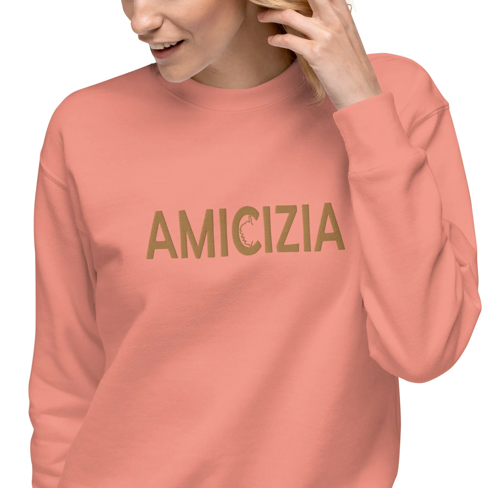 Sweatshirt premium Brodé Amicizia