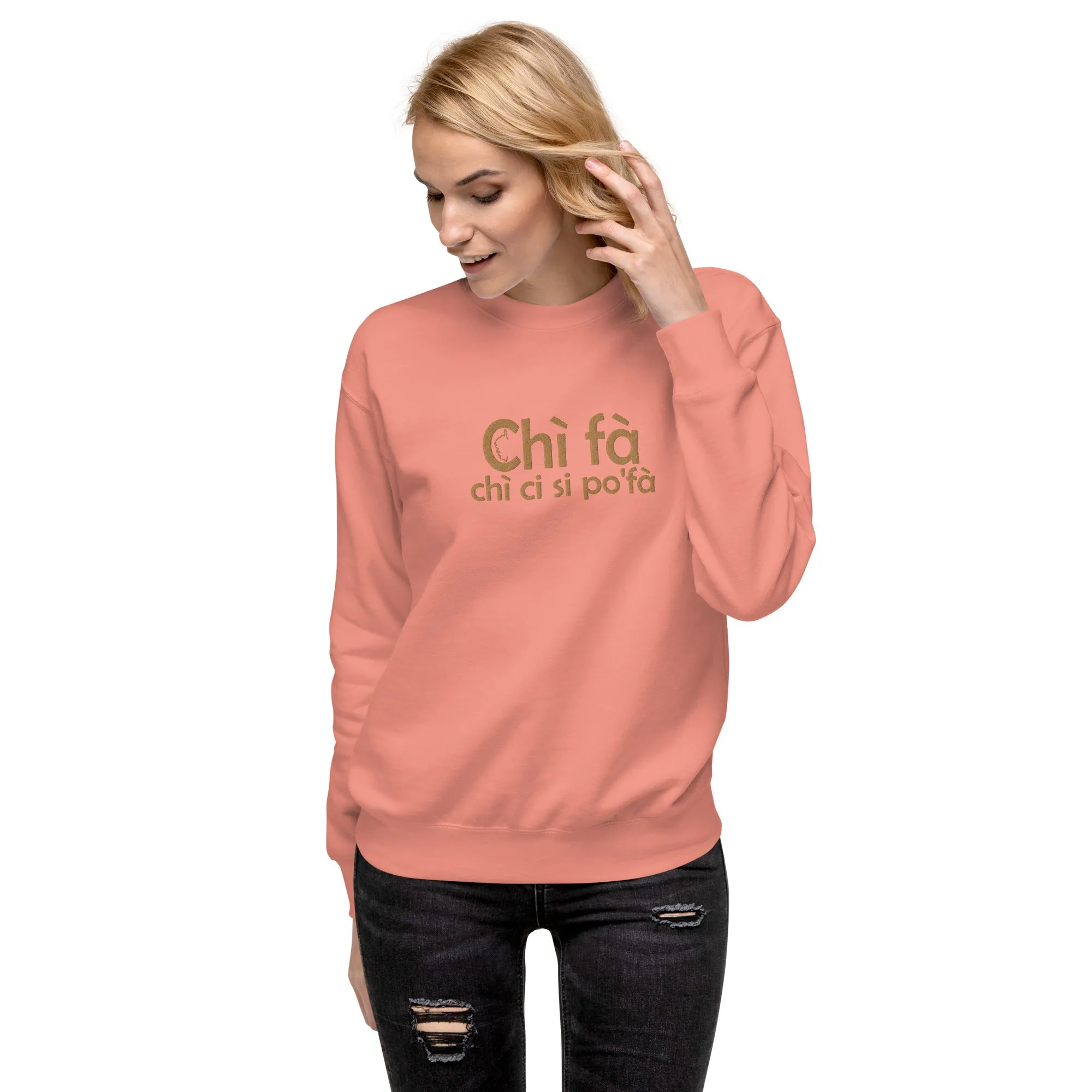 Sweatshirt premium Brodé Chi Fà