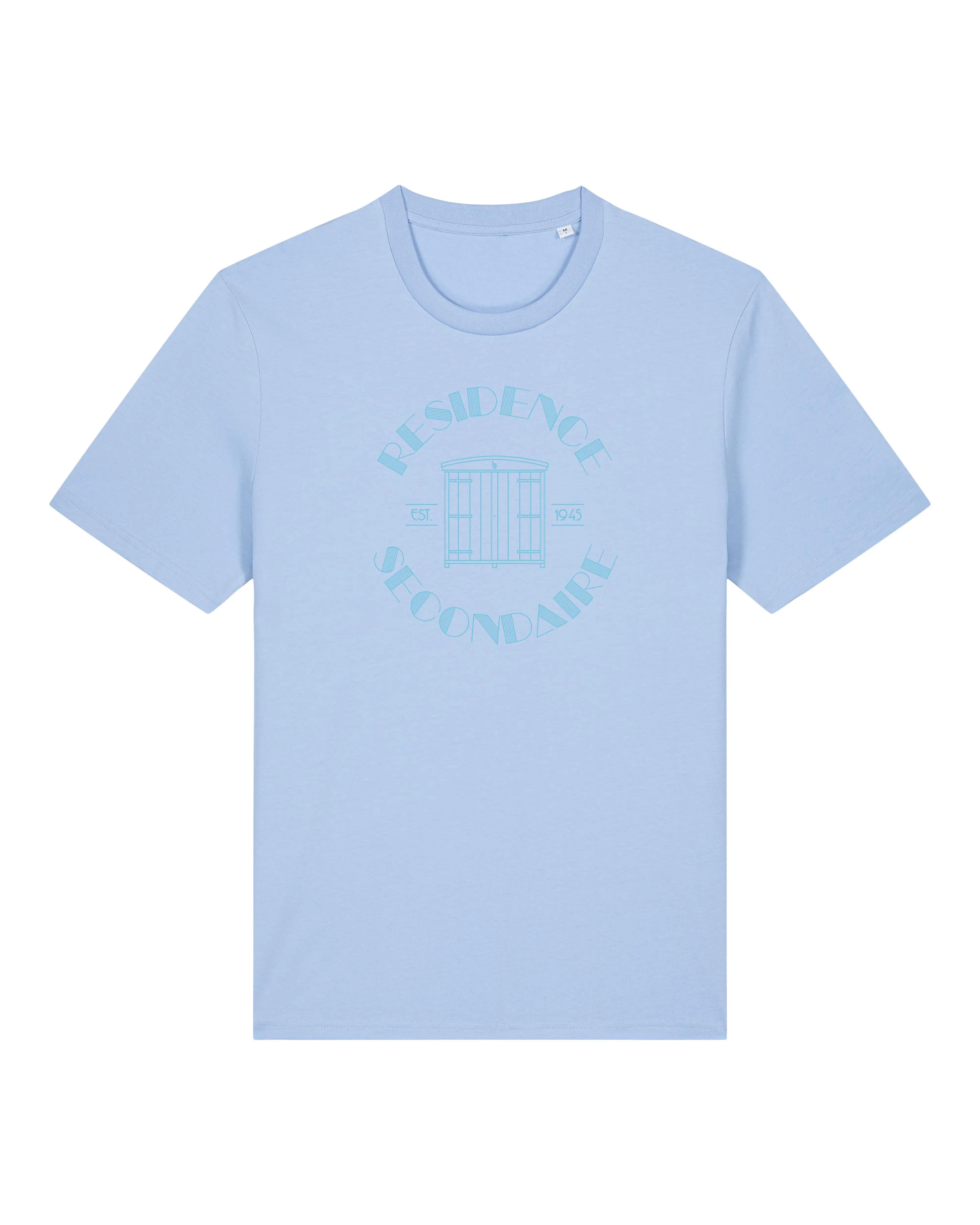T-shirt Bio Cabane Ciel (Bleu Céleste)