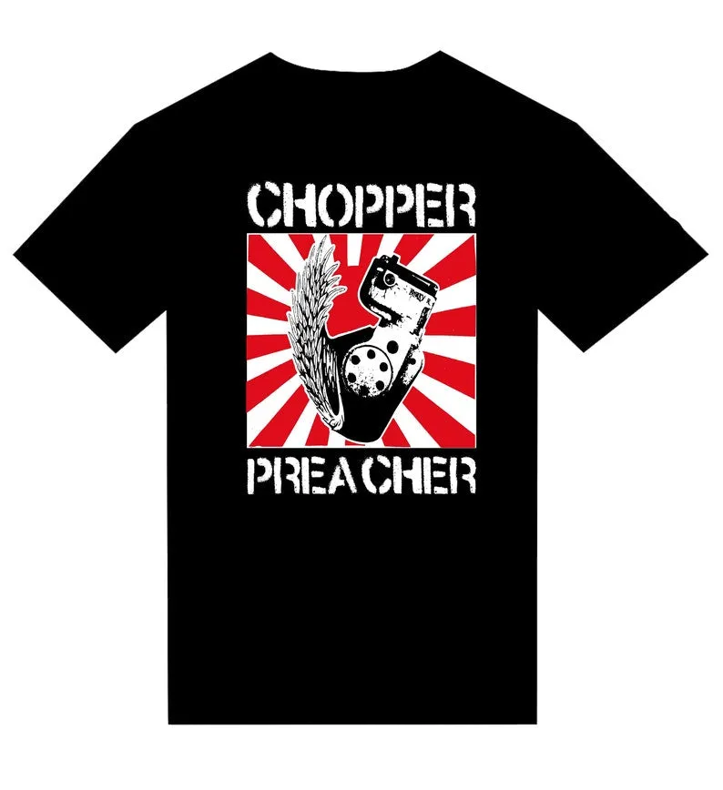 T-Shirt Chopper Preacher BIKE MOTO OLD VINTAGE DESIGN LOGO