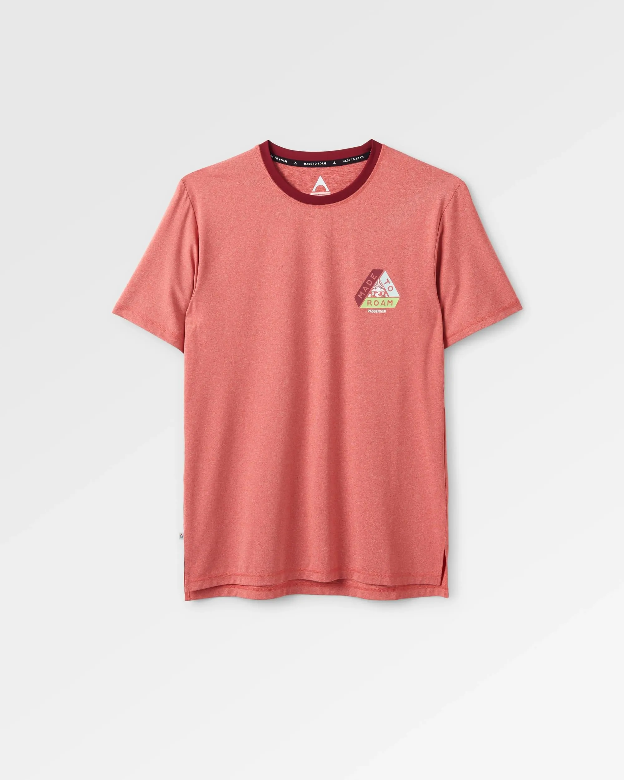 T-shirt classique recyclé actif - Rouge minéral chiné