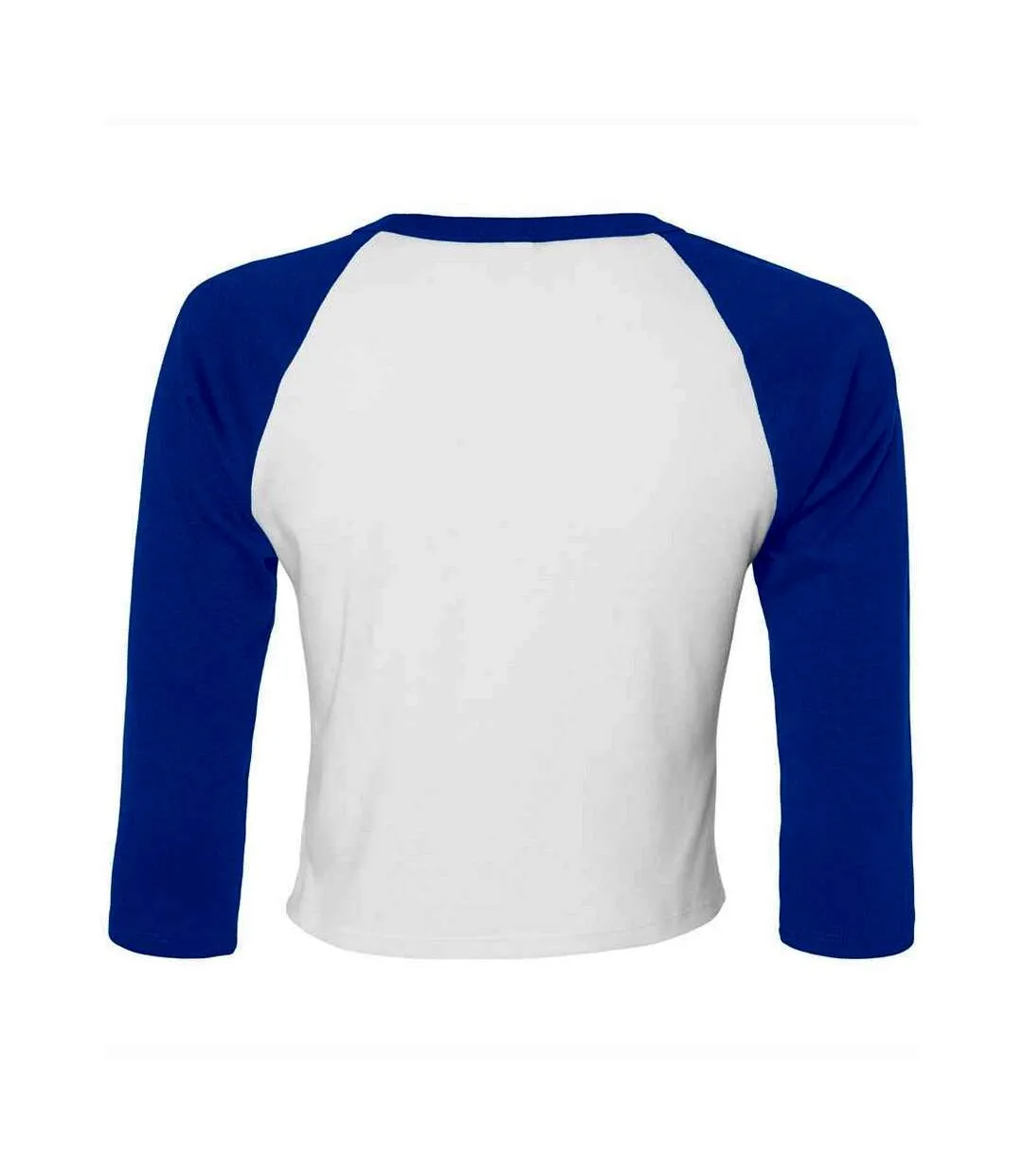 T-shirt court femme blanc / bleu roi Bella + Canvas