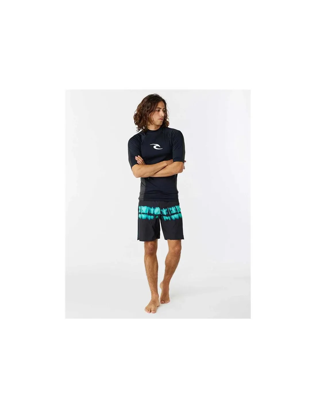 T-shirt de Surf Rip Curl Waves pf Homme Black