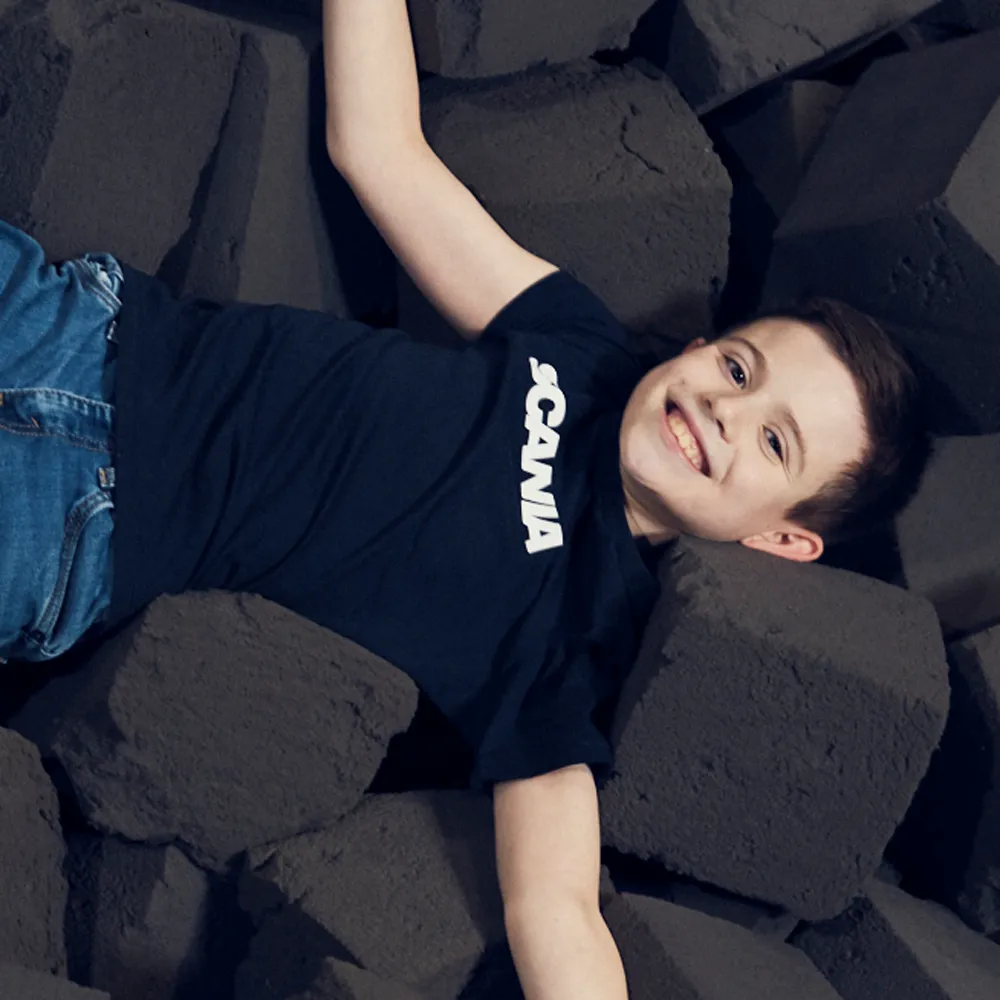 T-Shirt enfant avec logo Scania bleu marine