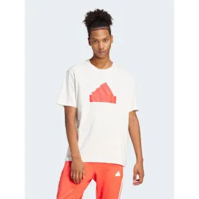 T-shirt fi bos regular logo blanc rouge homme - Adidas | wimod