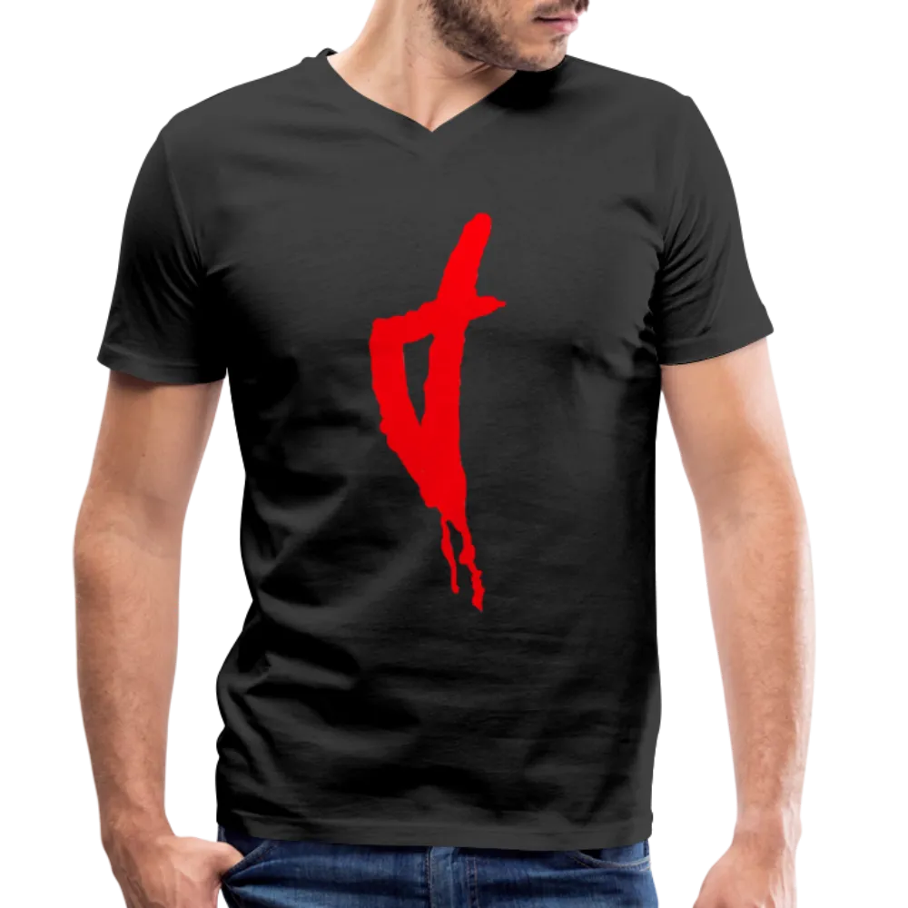 T-shirt H bio col V Corse Rouge
