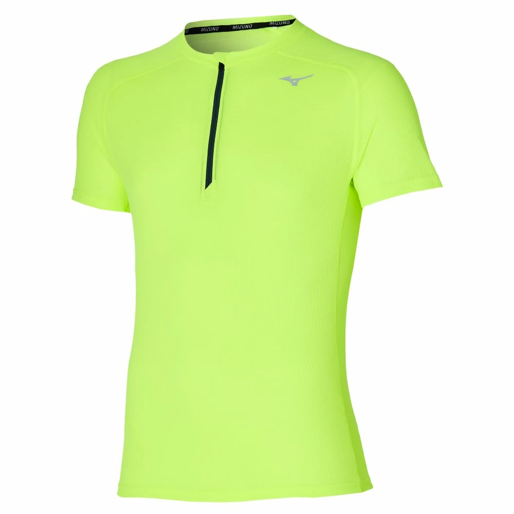 T-shirt pour homme Mizuno  Trail DryAeroFlow Tee Neolime