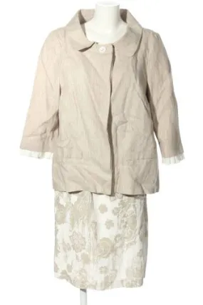 Tailleur blanc cassé-blanc imprimé allover style décontracté