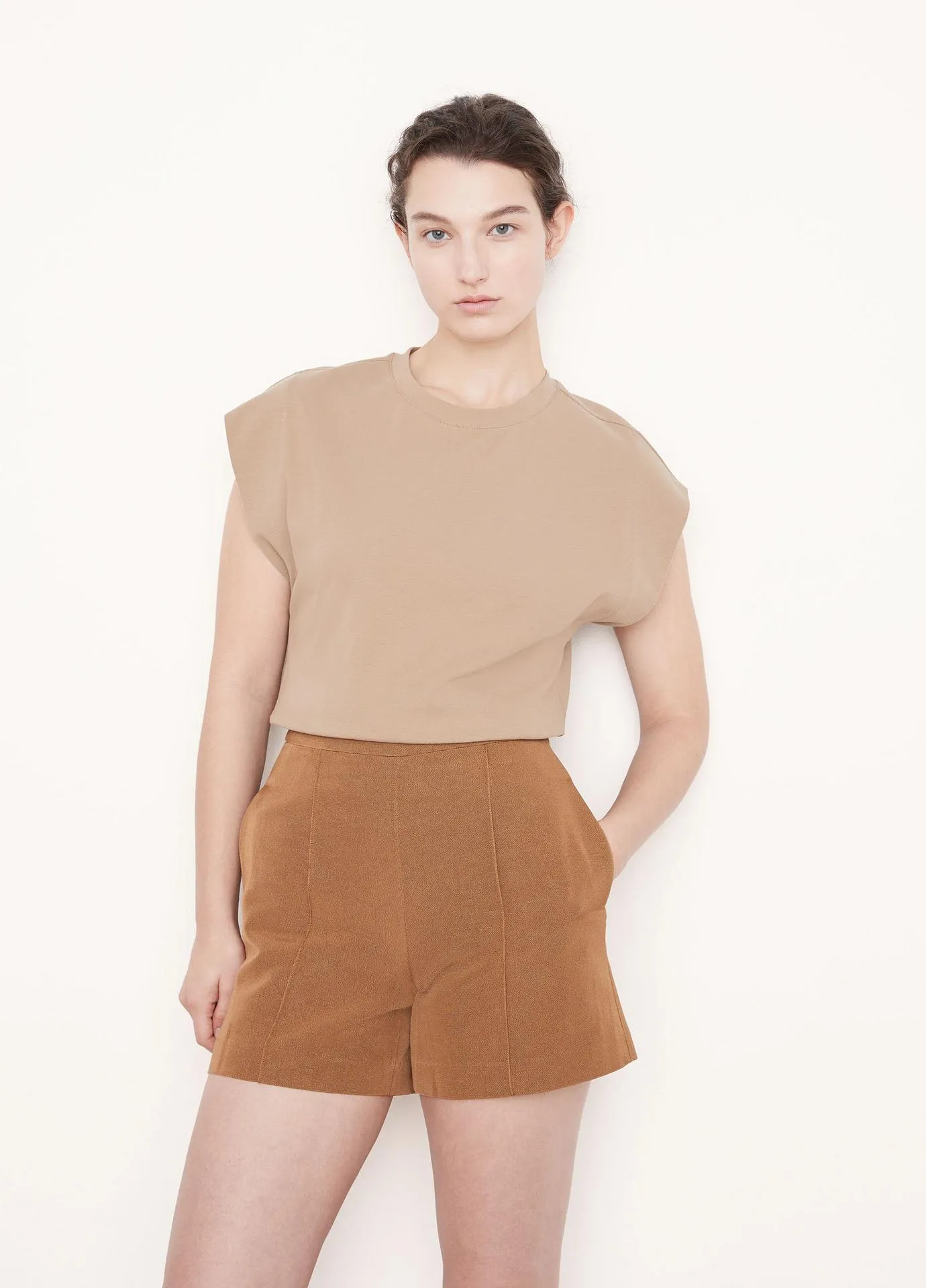 Vince - Short Tailleur  Taille Haute