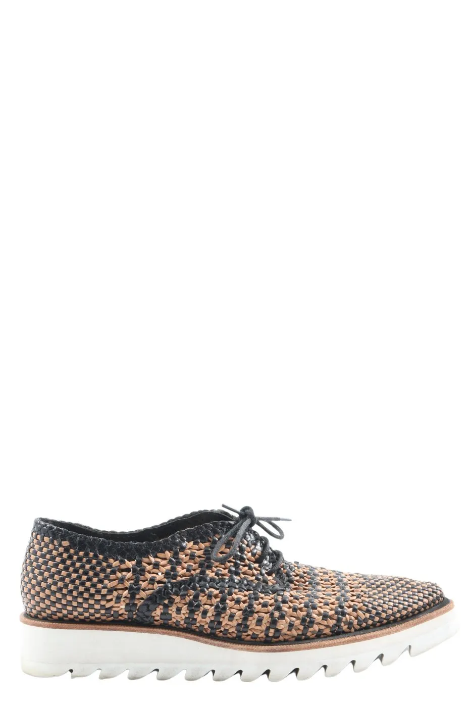 Zara Chaussure Oxford rose chair-noir Motif de tissage style décontracté